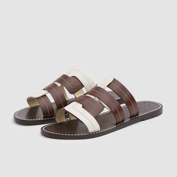 Trademark Interlock Vachetta Sandals (Flats,Flat Sandals) - Picture 4 of 9